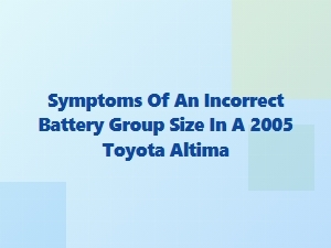 Diagnosing a Battery Group Size Compatibility Problem
